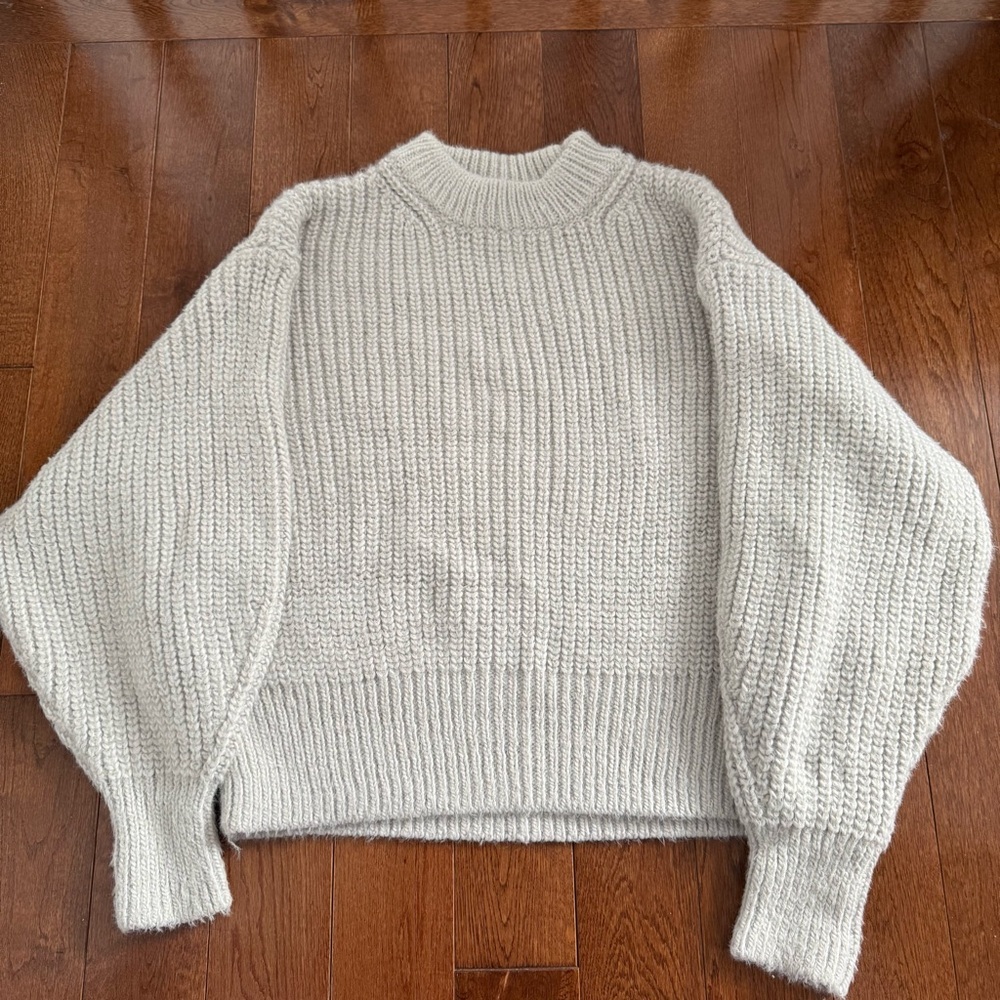 H&M wool mixed balloon sleeve sweater